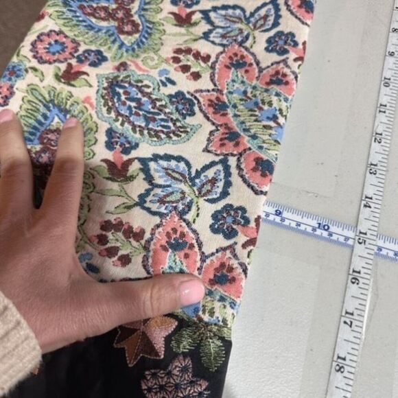 Sheila Gray Collection Mixed Print Mixed Media Floral Scarf Boho Bohemian - Picture 10 of 11